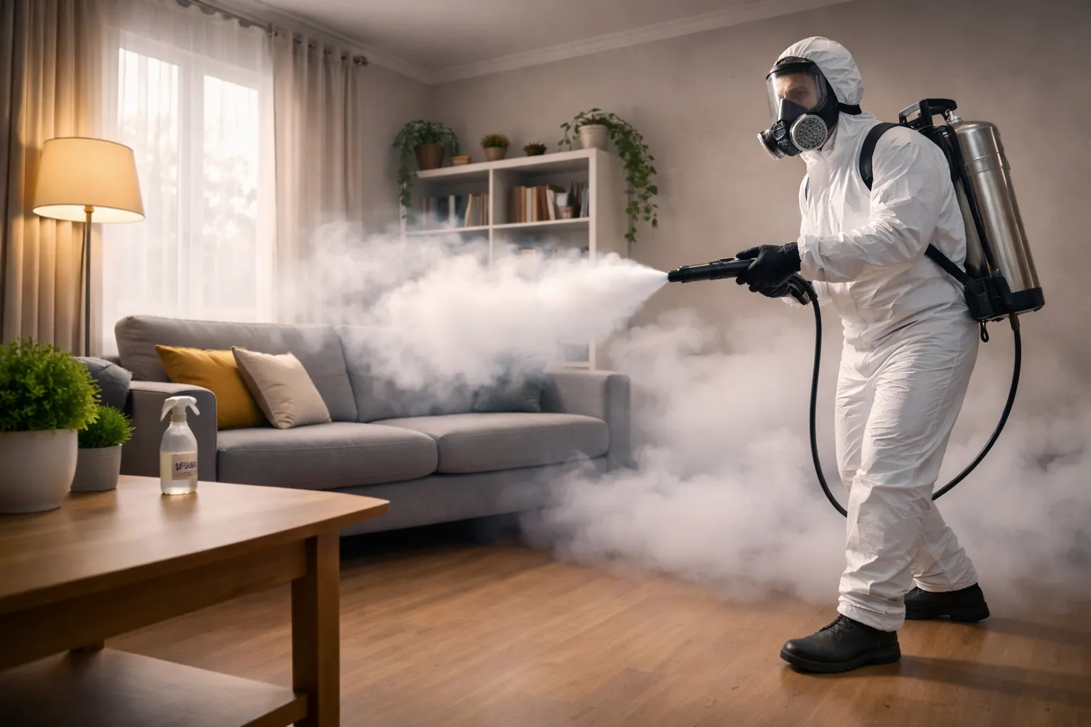 Процесс дезинсекции от вшей